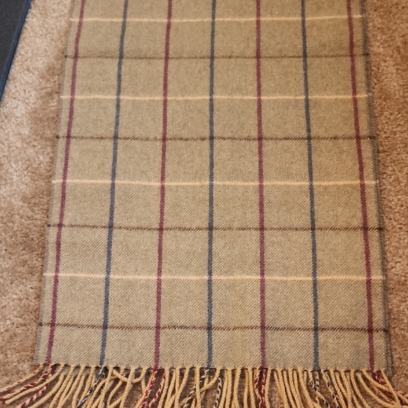 Burberry Tan and Red Plaid Scarf - Picture 10 of 16